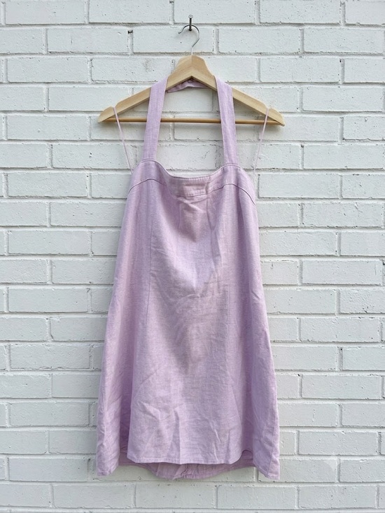 Abercrombie & Fitch Dresses & Skirts - Abercrombie & Fitch Lilac Linen Blend Halter Mini Dress, Size L (Petite) NWT